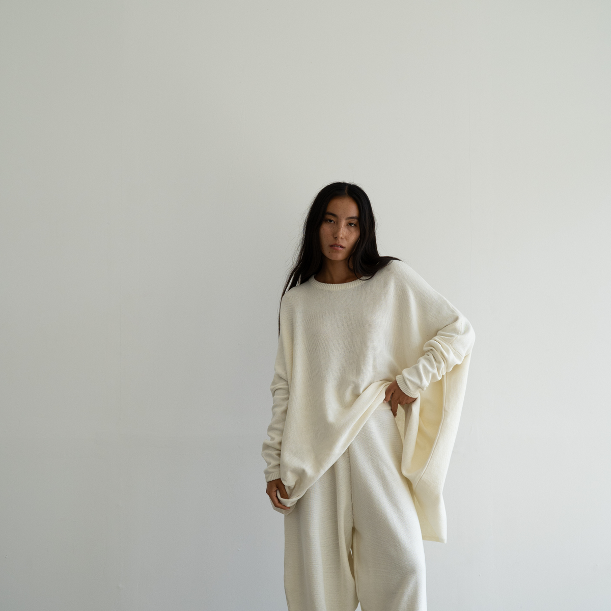 NIAMH - CREAM Oversized Knit Sweater