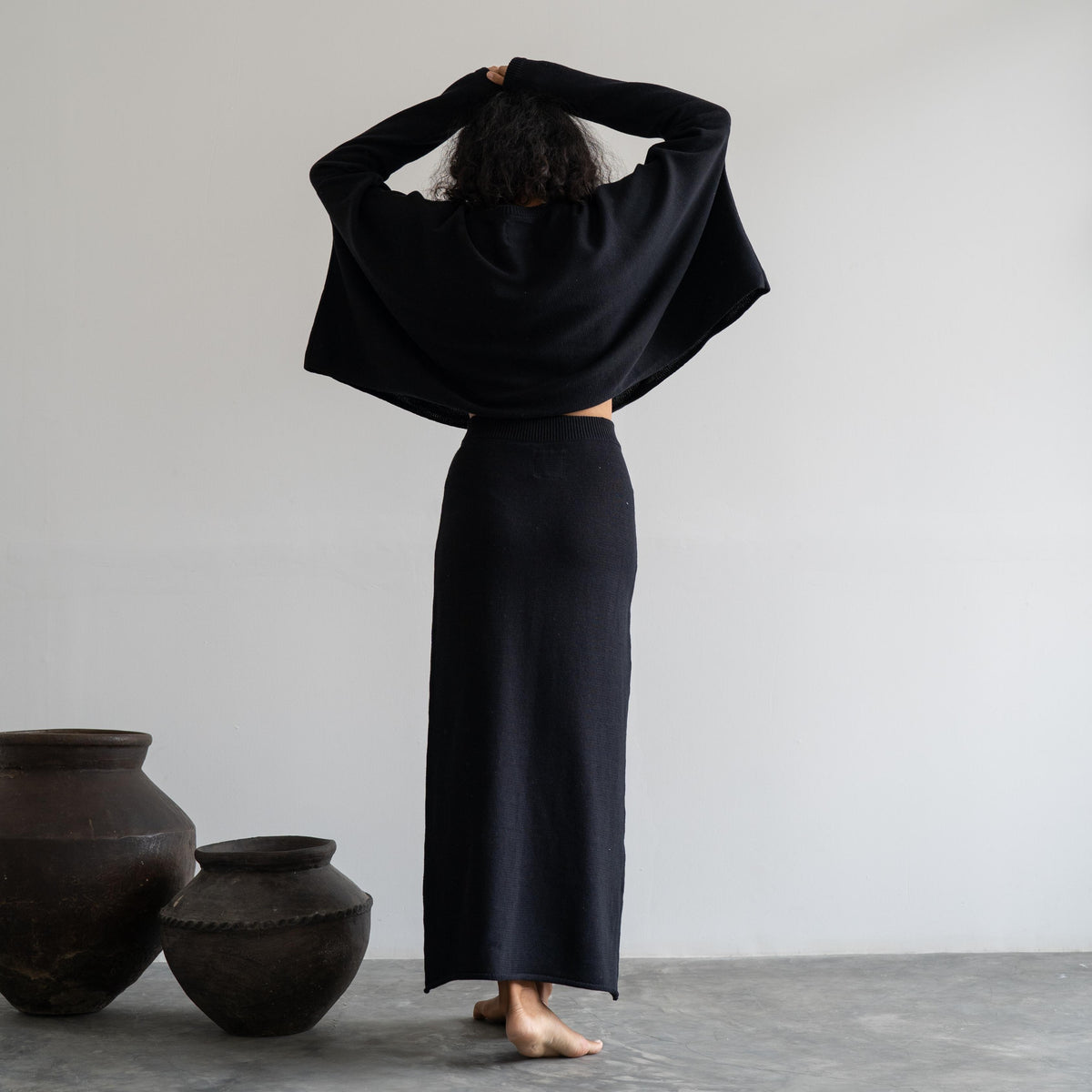 TILDA - BLACK Knit Skirt