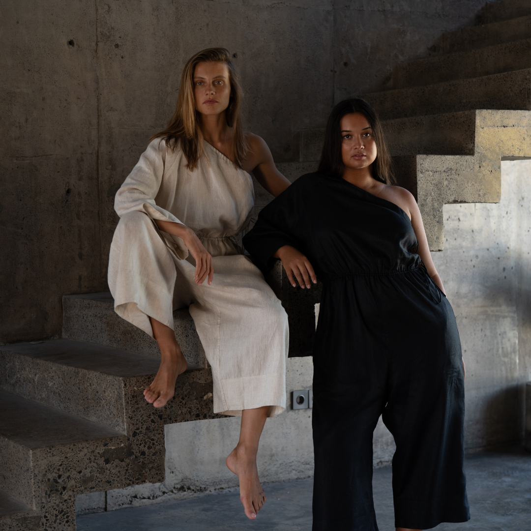 ATHENA - NATURAL Linen Jumpsuit
