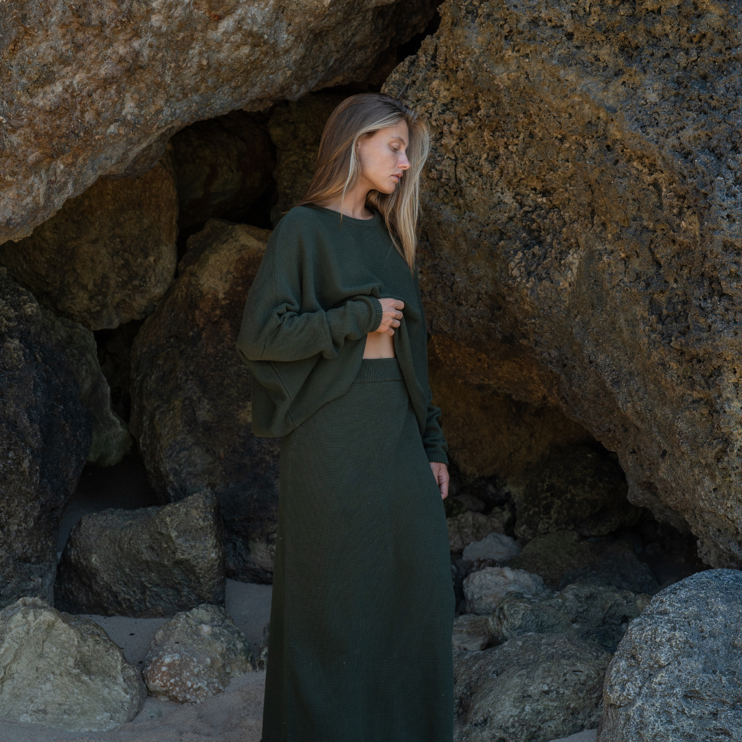 TILDA - OLIVE Knit Skirt
