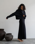 NIAS - BLACK Crop Sweater
