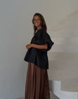 DETTE - BLACK Linen Blouse