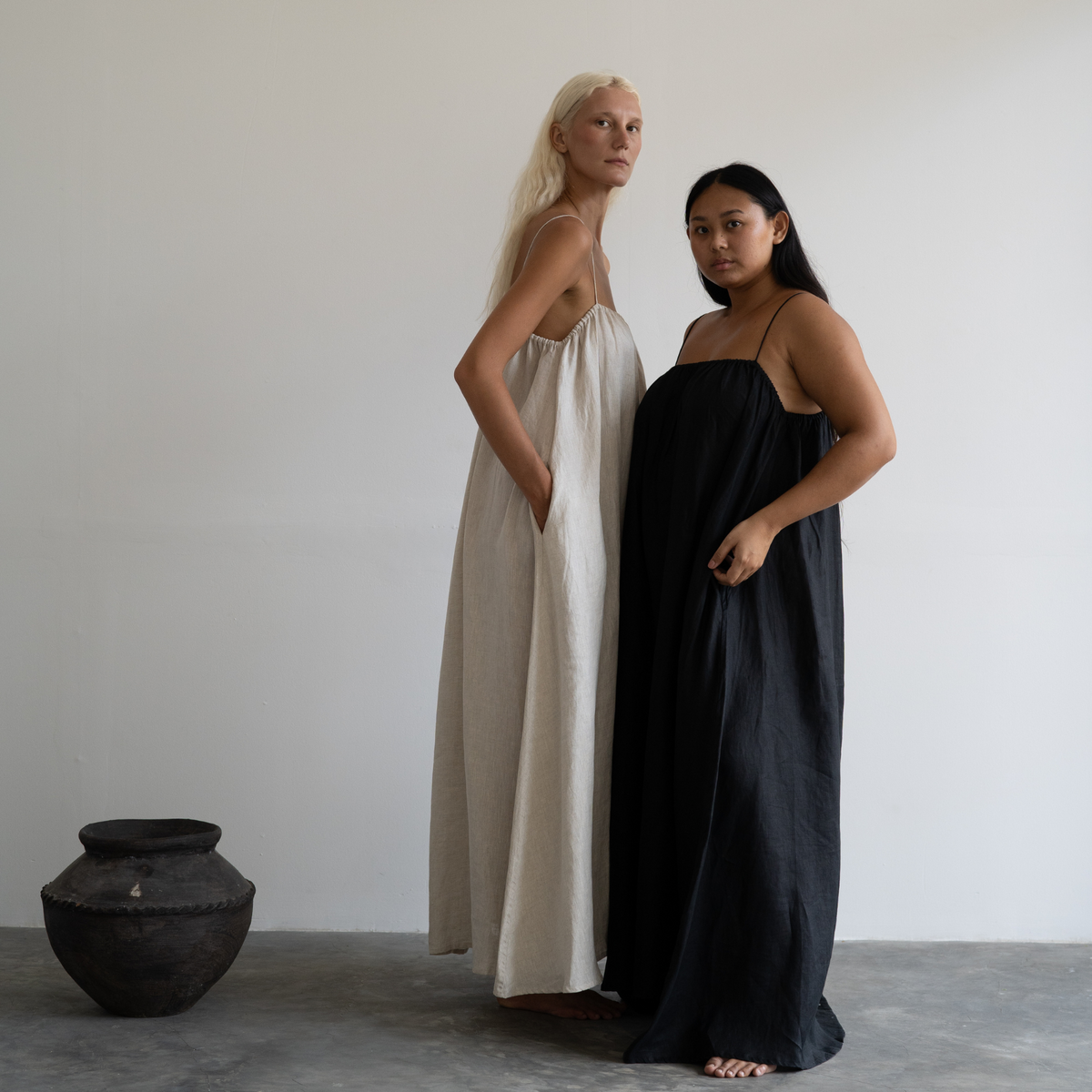 PIA - NATURAL Linen Dress