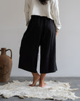 ATILLA - BLACK Linen Cascade Pant