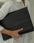 LAPTOP SLEEVE - BLACK Genuine Leather