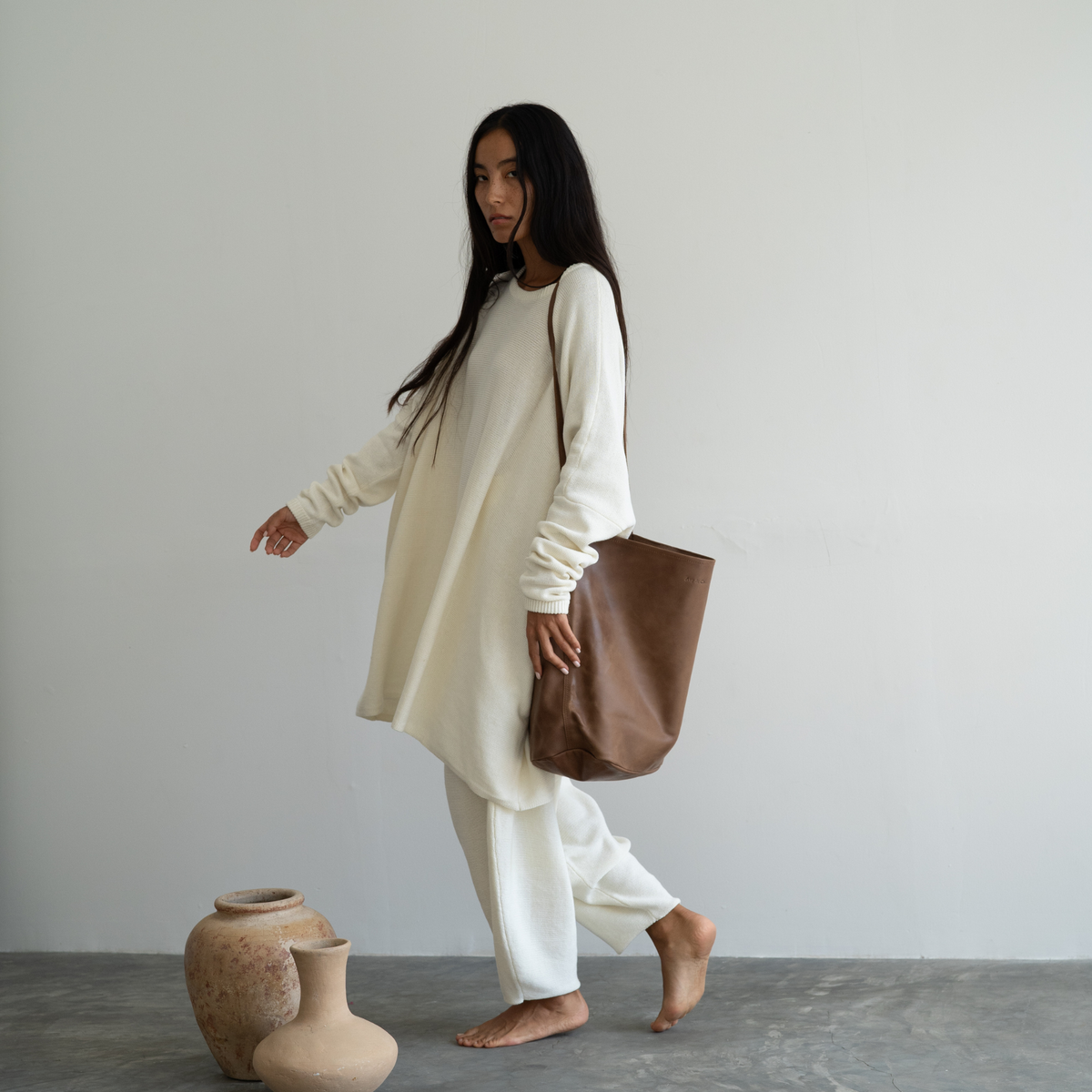 NIAMH - CREAM Oversized Knit Sweater