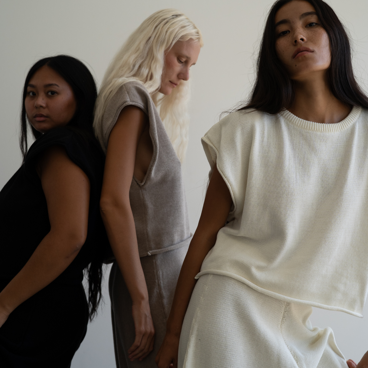 NORA- Cream Knit Vest
