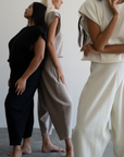 ELKE - FAWN Knit Volume Pant