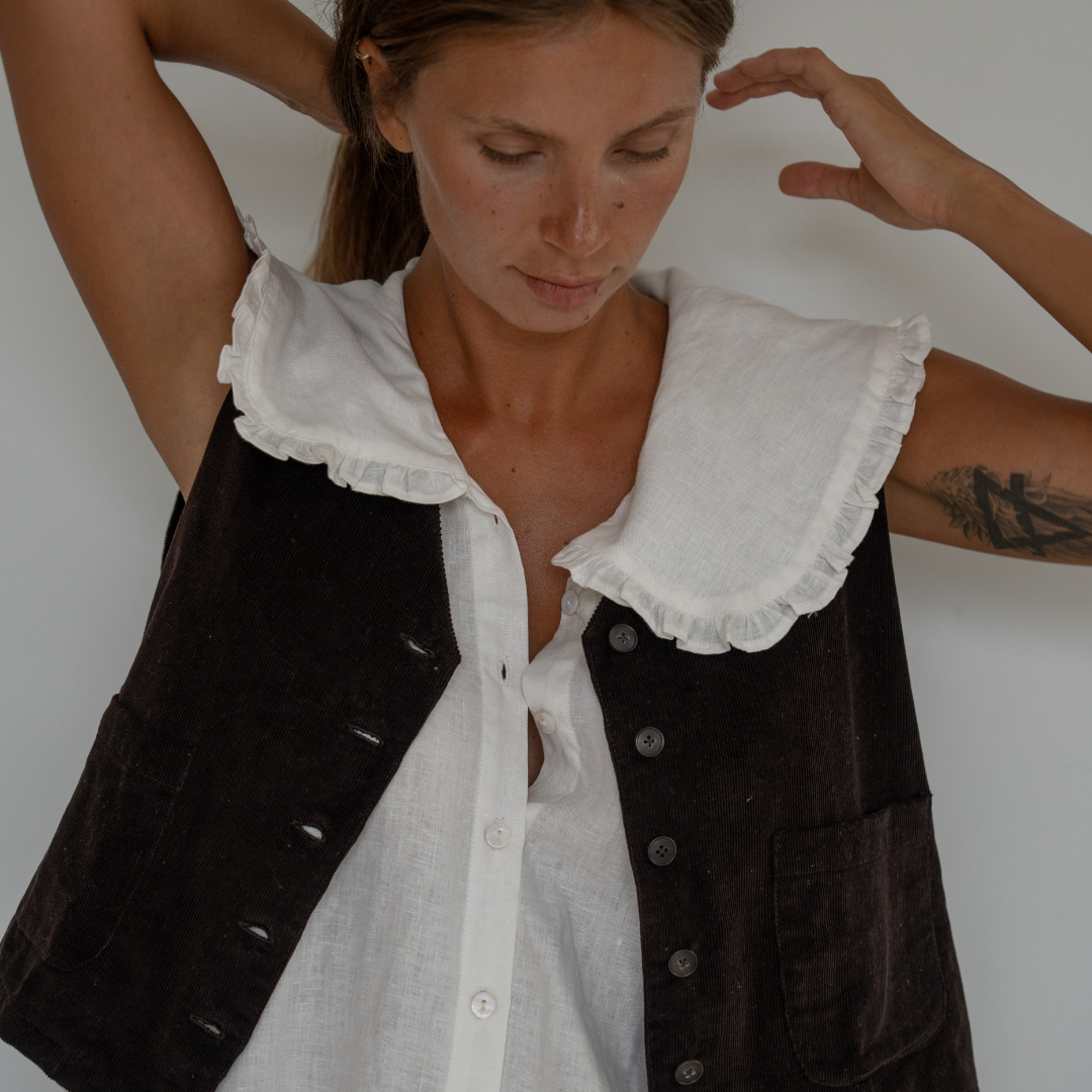 ANOUK - CHOCOLATE Corduroy Vest