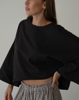 THE TEE - BLACK Jersey Oversized Shirt
