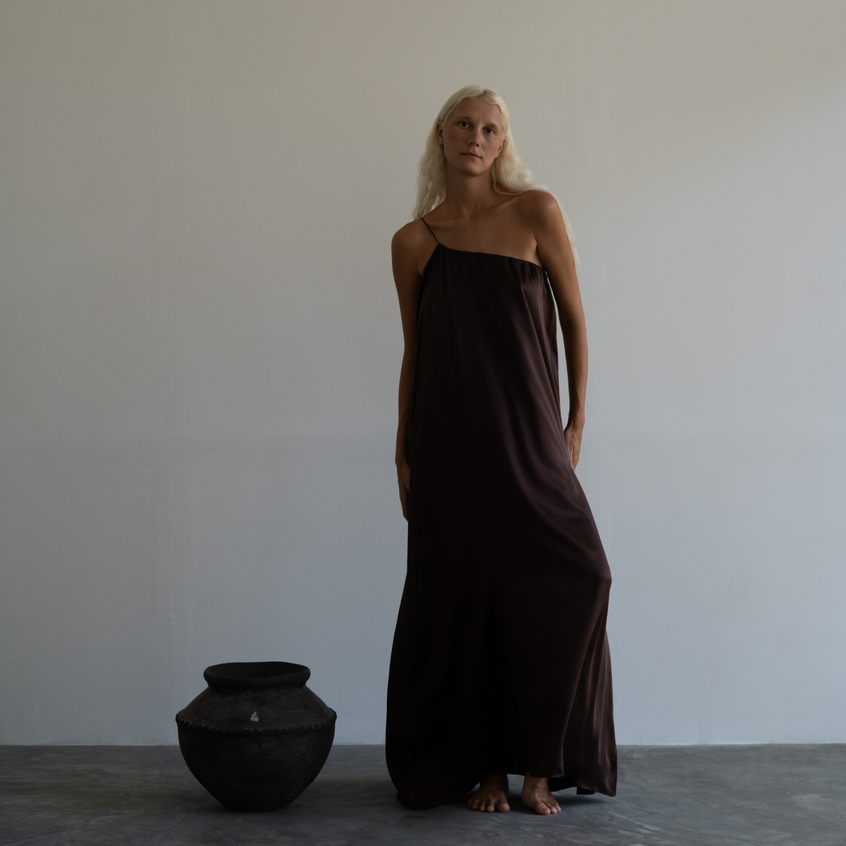 ZULU - Burgundy Mulberry Silk Gown