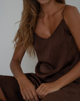 CAMILLE - BURGUNDY Mulberry Silk Slip