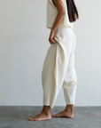 ELKE - CREAM Knit Volume Pant