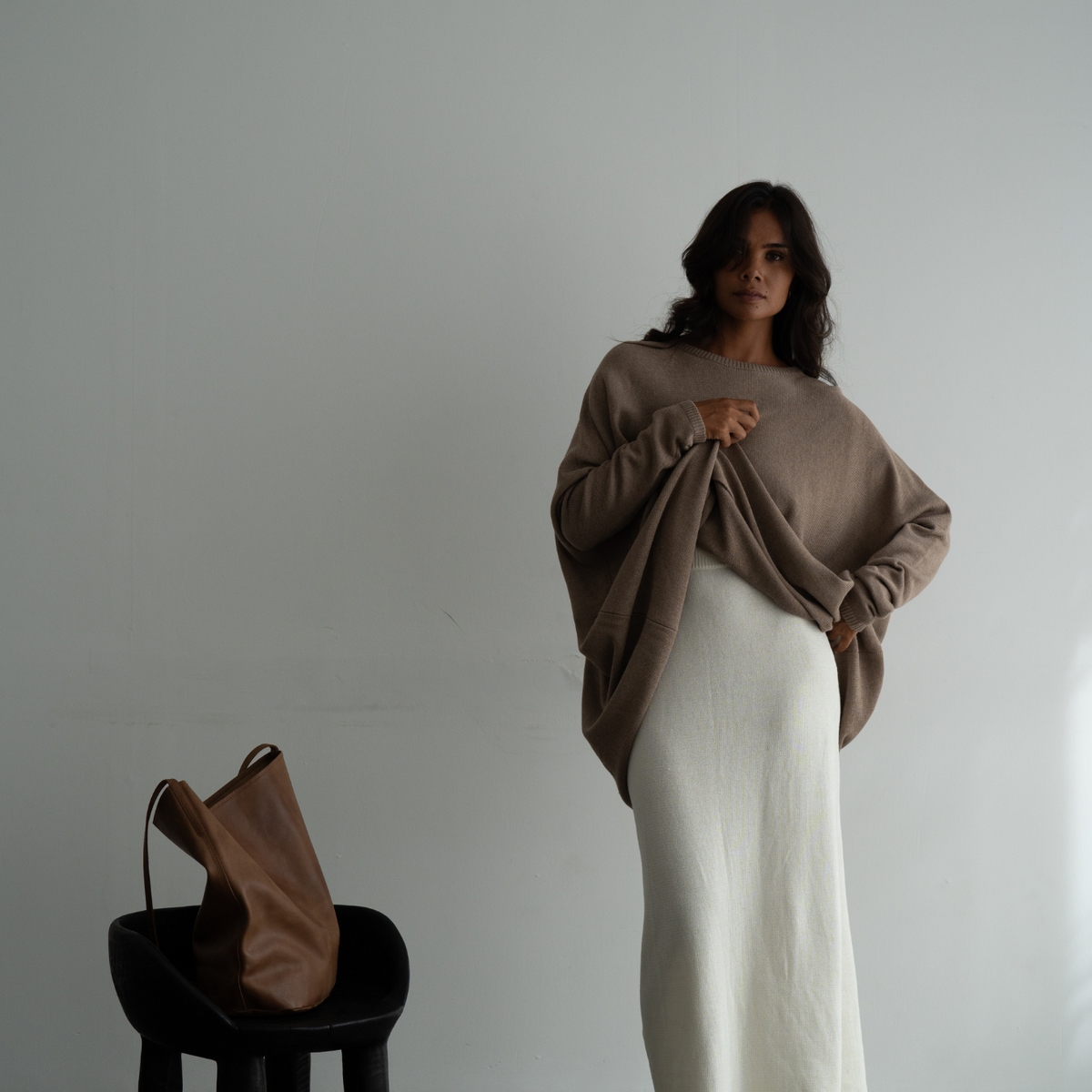 NIAMH - FAWN Oversized Knit Sweater
