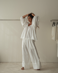 FAITH - White Linen Blouse