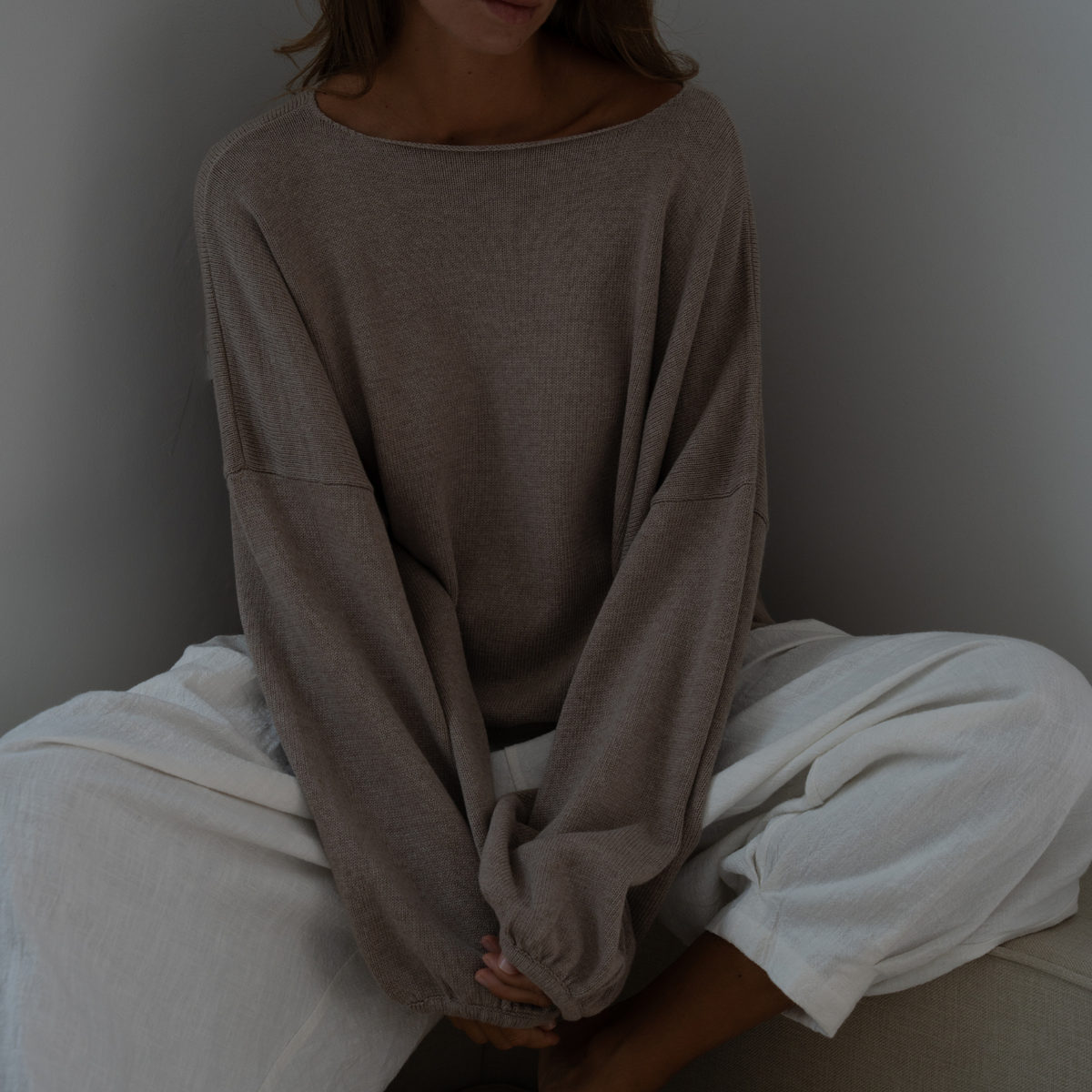 ADELINE - FAWN Knit Sweater