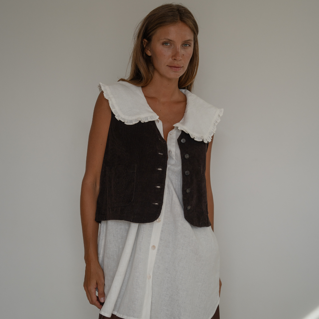 ANOUK - CHOCOLATE Corduroy Vest