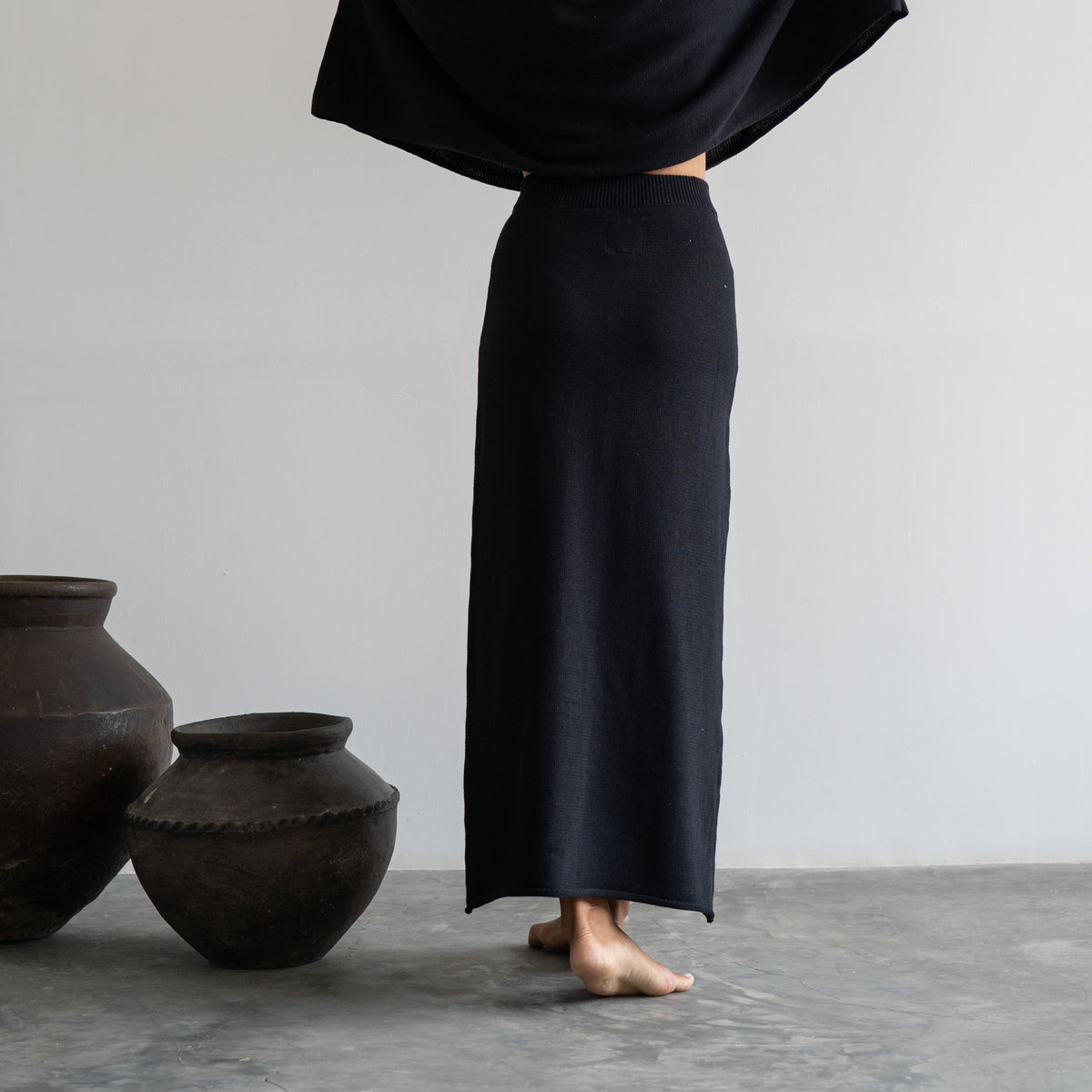 TILDA - BLACK Knit Skirt