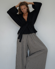 MARK - BLACK Knit Wrap Cardigan