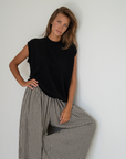 EDITH - BLACK Knit Vest