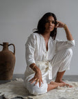 IRIS - WHITE Linen Jumpsuit