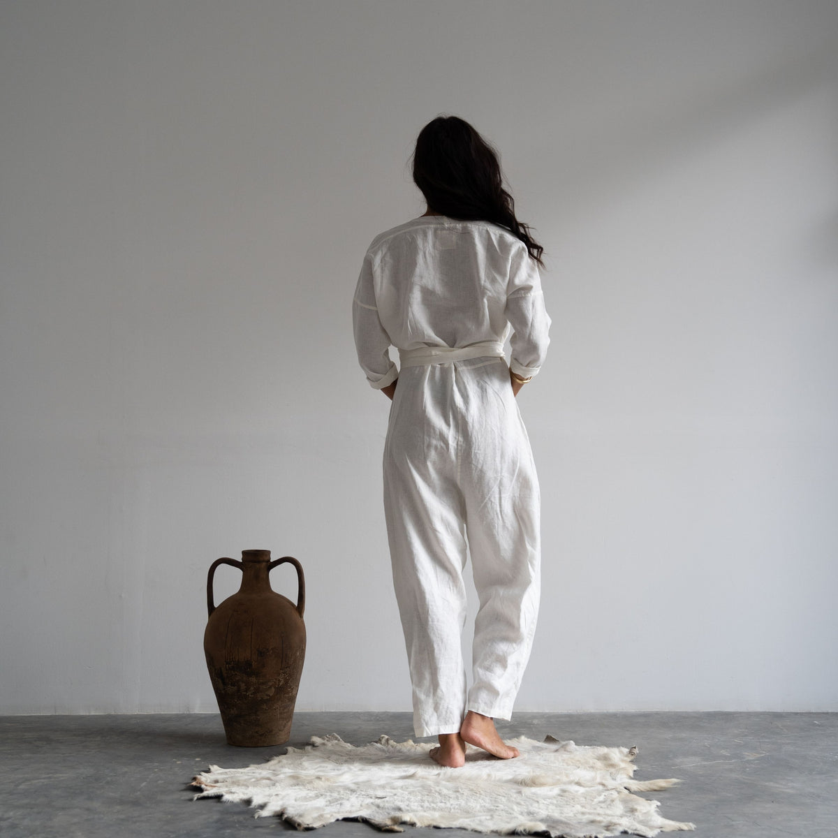 IRIS - WHITE Linen Jumpsuit