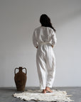 IRIS - WHITE Linen Jumpsuit