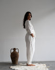 IRIS - WHITE Linen Jumpsuit