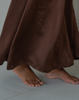 MADELINE - BURGUNDY Silk Skirt