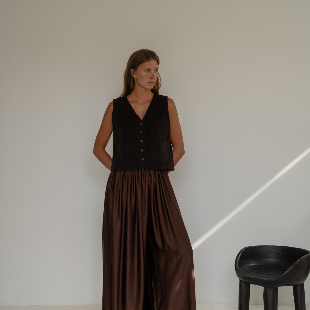 ANOUK - CHOCOLATE Corduroy Vest