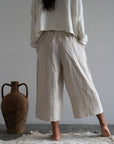 ATILLA - NATURAL Linen Cascade Pant