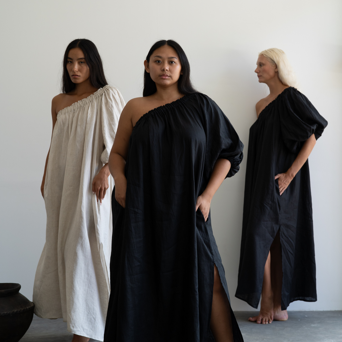 ODETTE - NATURAL Linen Gown