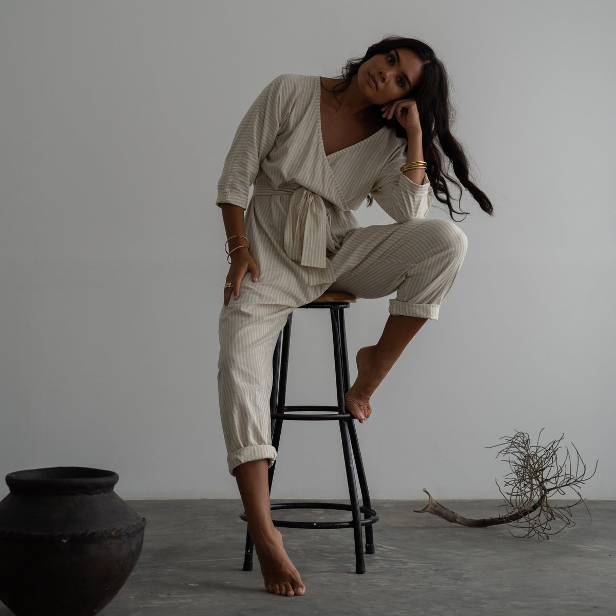 AD - Organic Pinstripe Jumpsuit
