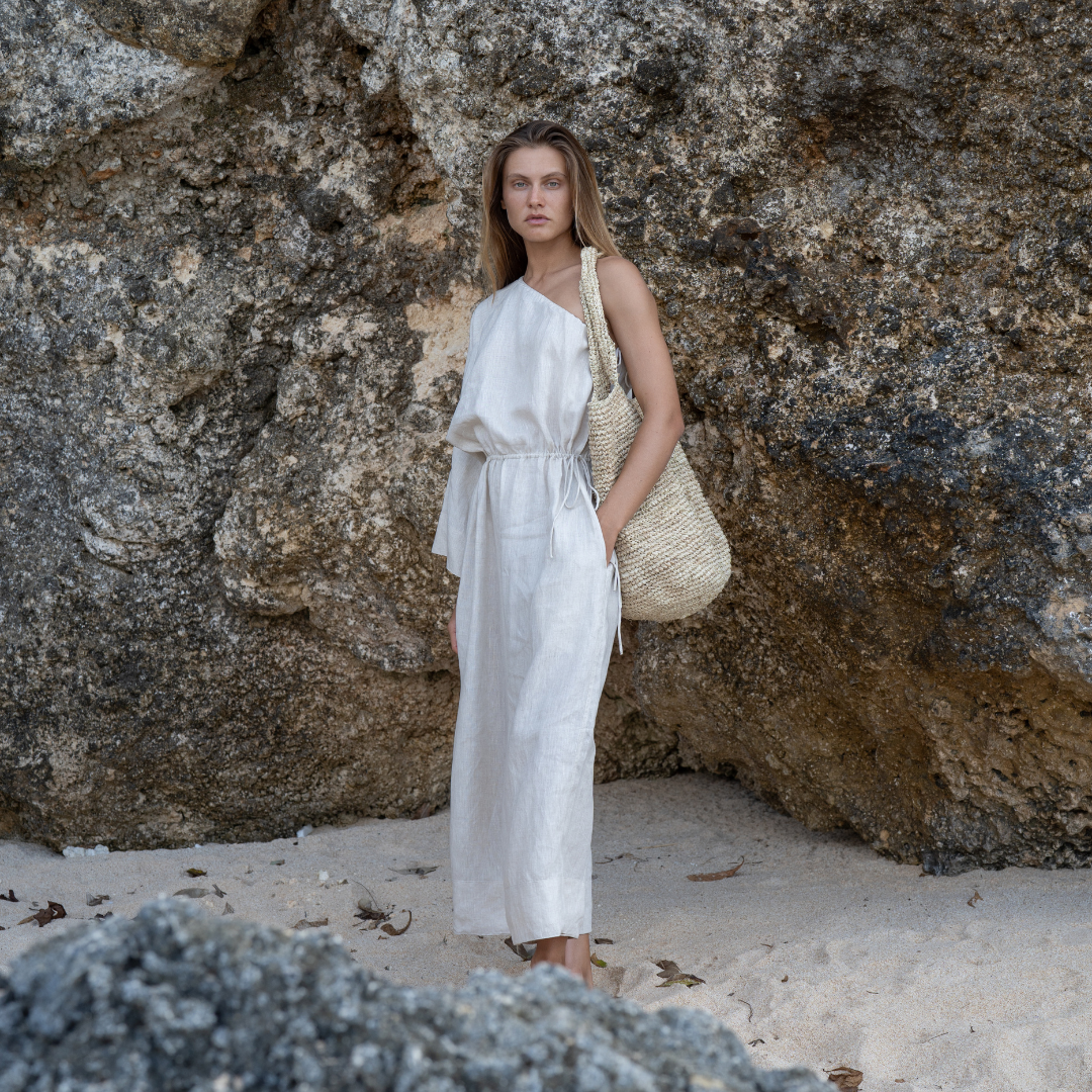 ATHENA - NATURAL Linen Jumpsuit