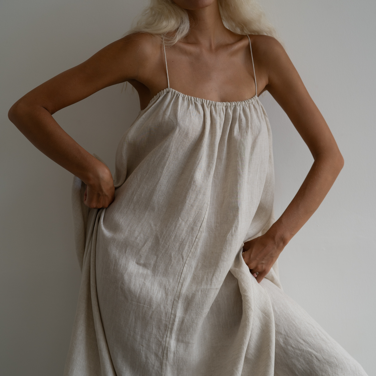 PIA - NATURAL Linen Dress