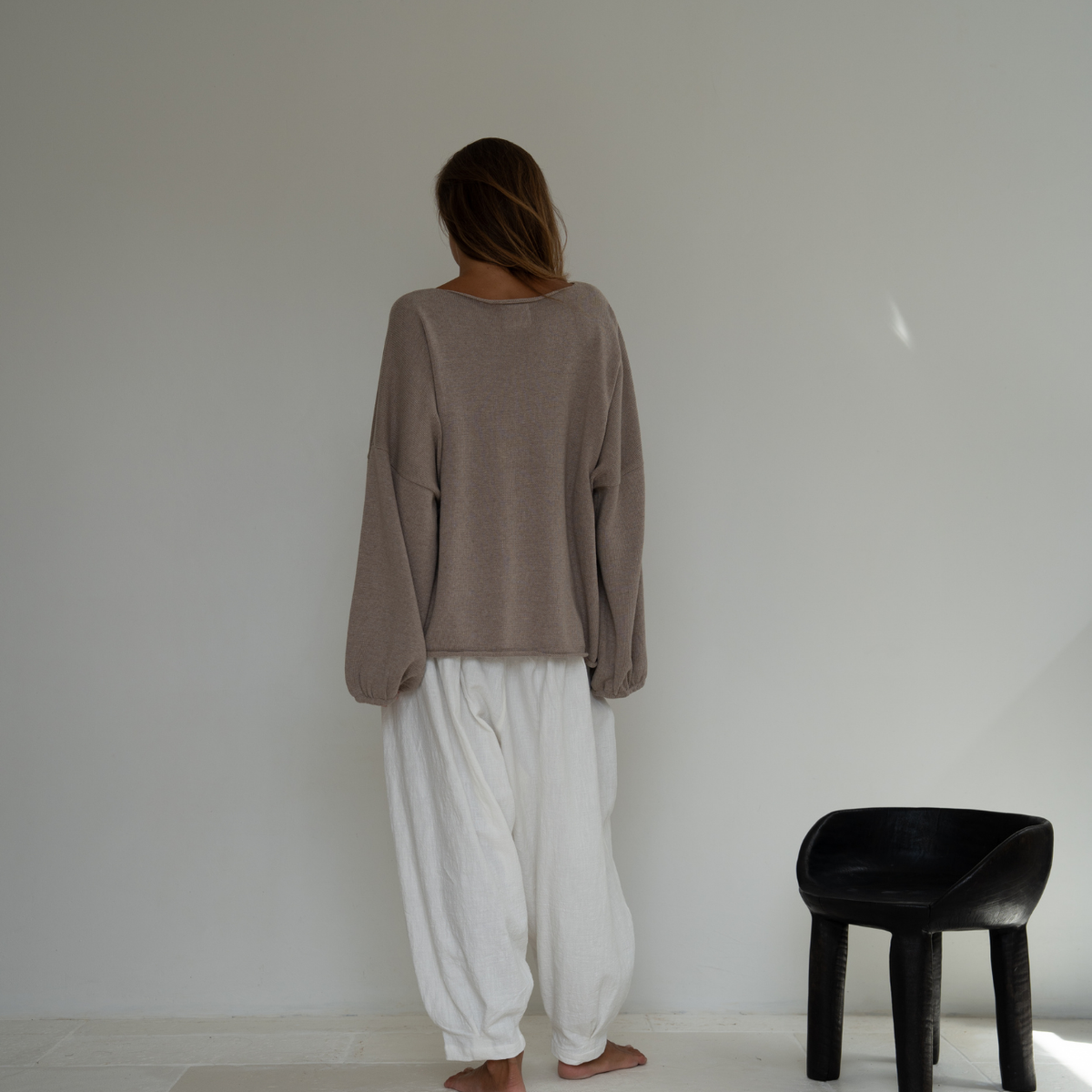 ADELINE - FAWN Knit Sweater