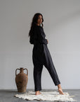 AD - BLACK Linen Jumpsuit
