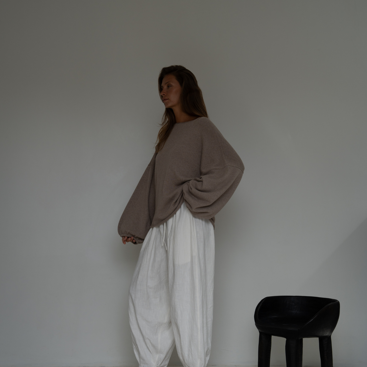 ADELINE - FAWN Knit Sweater