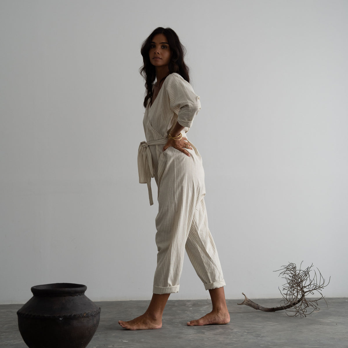 AD - Organic Pinstripe Jumpsuit