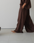 EZRA - Chocolate Linen Pant