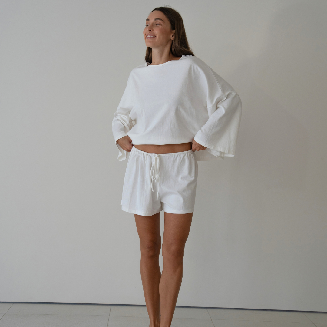 FRED - WHITE Jersey Short