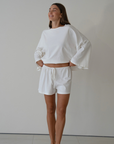 FRED - WHITE Jersey Short