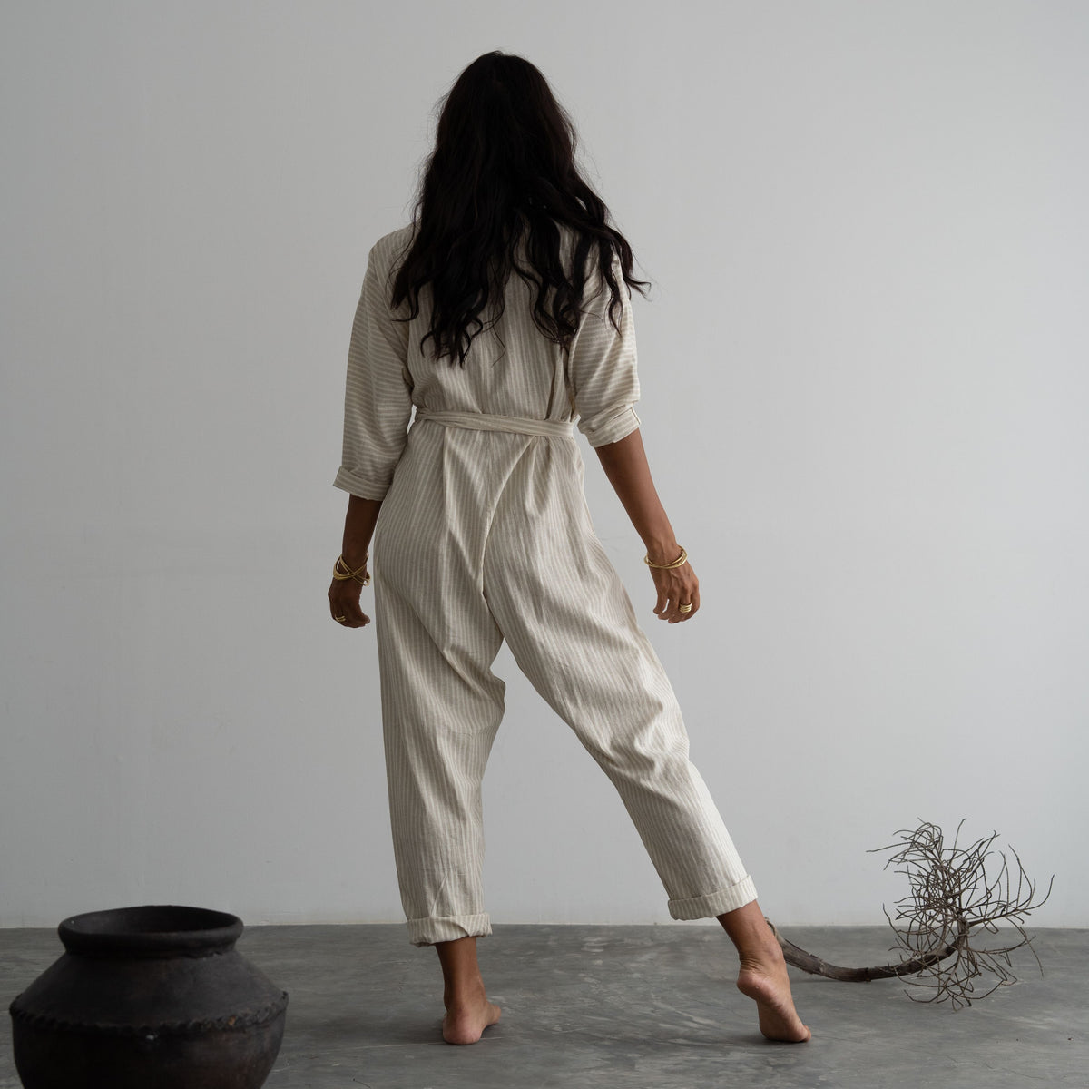 AD - Organic Pinstripe Jumpsuit