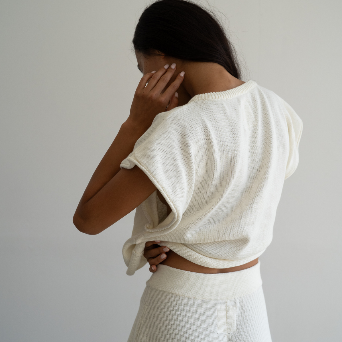 NORA- Cream Knit Vest