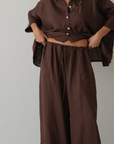 EZRA - Chocolate Linen Pant