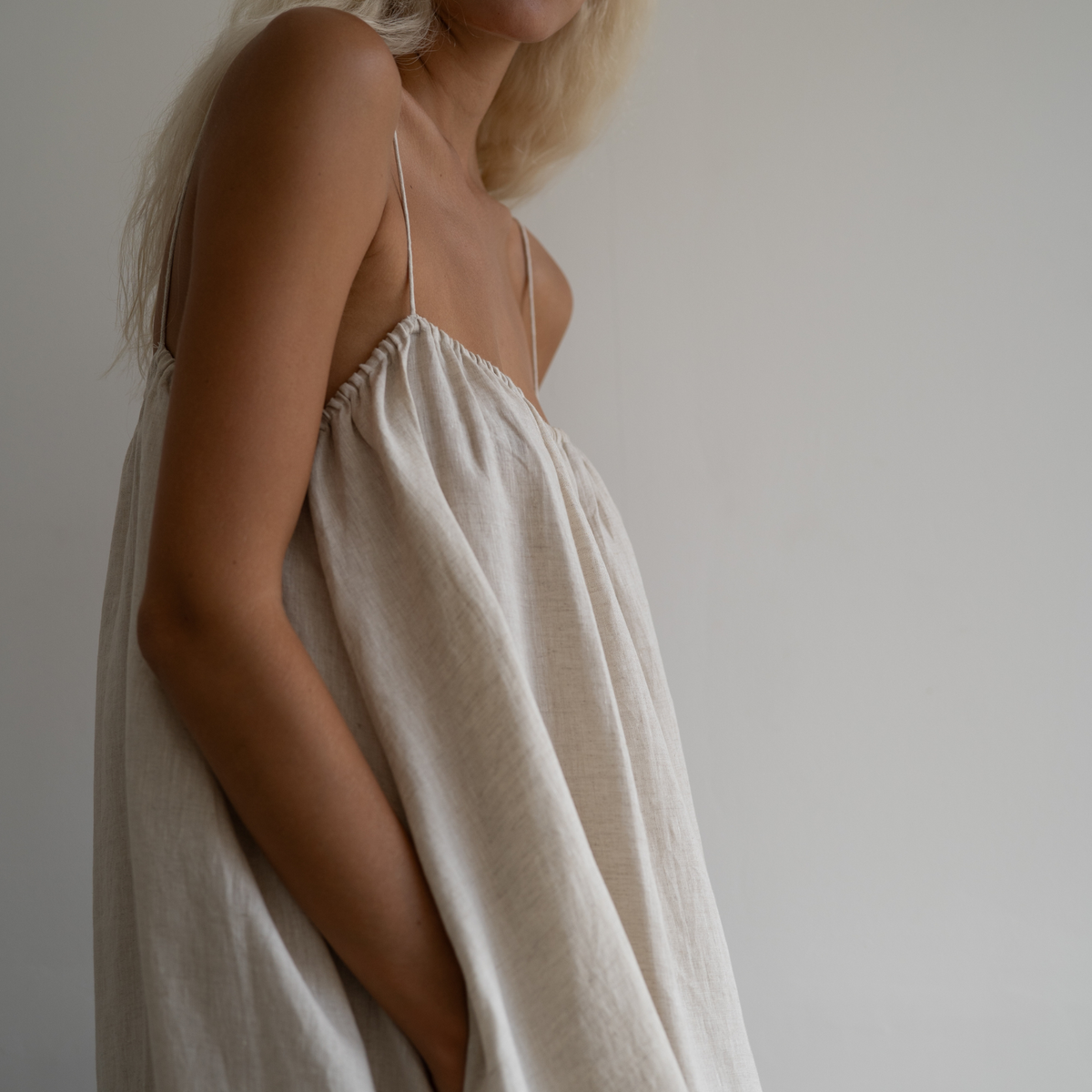 PIA - NATURAL Linen Dress