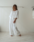 EZRA - White Linen Pant
