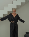LUNA - BLACK Broderie Blouse