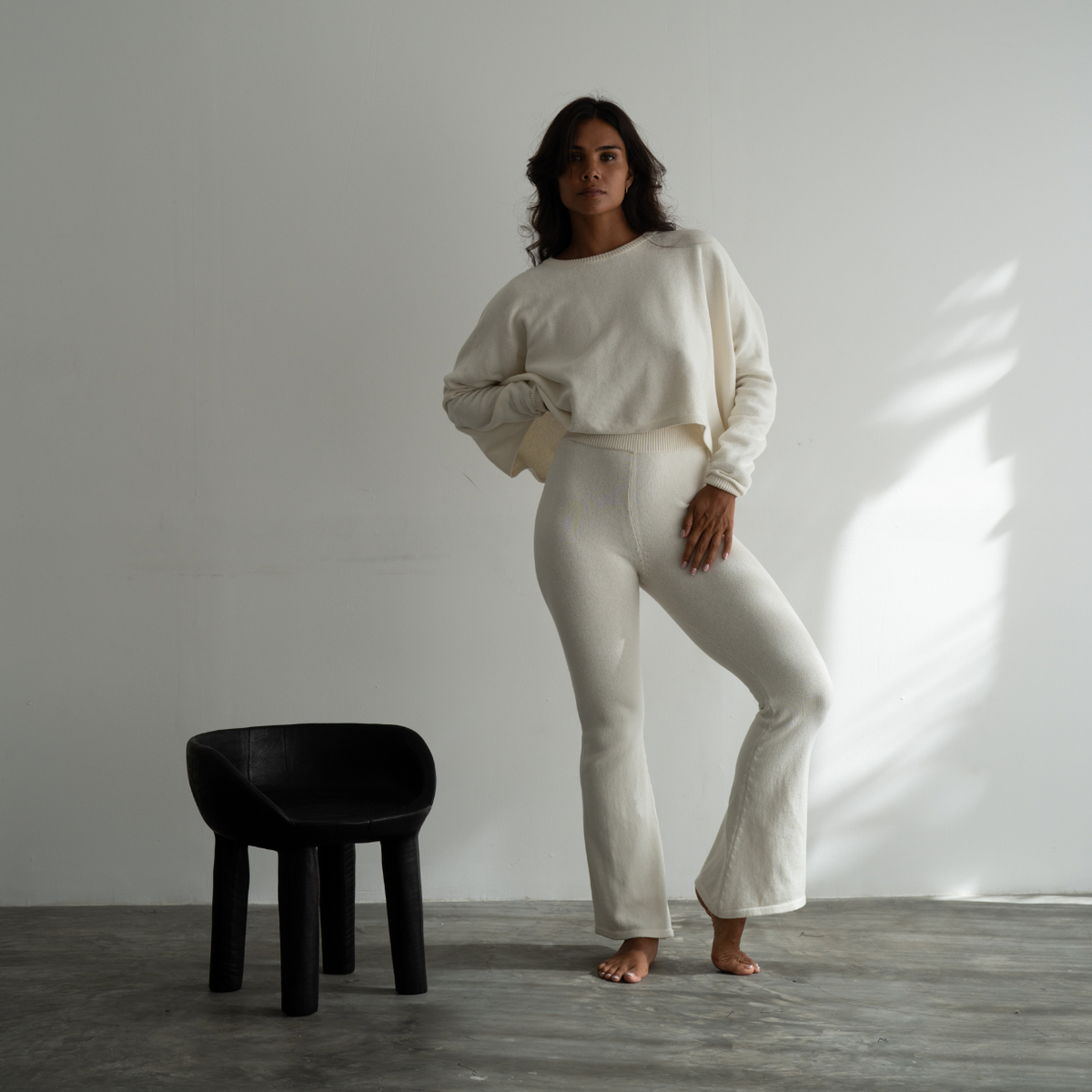 EMMETT - CREAM Knit Flairs