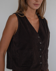ANOUK - CHOCOLATE Corduroy Vest